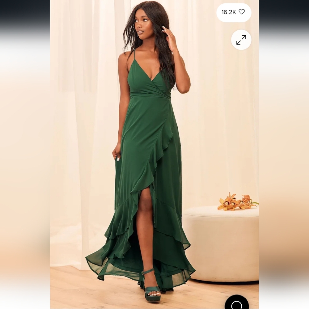 Lulu's In Love Forever Lace Up High Low Maxi Dress - Picture 4 of 5